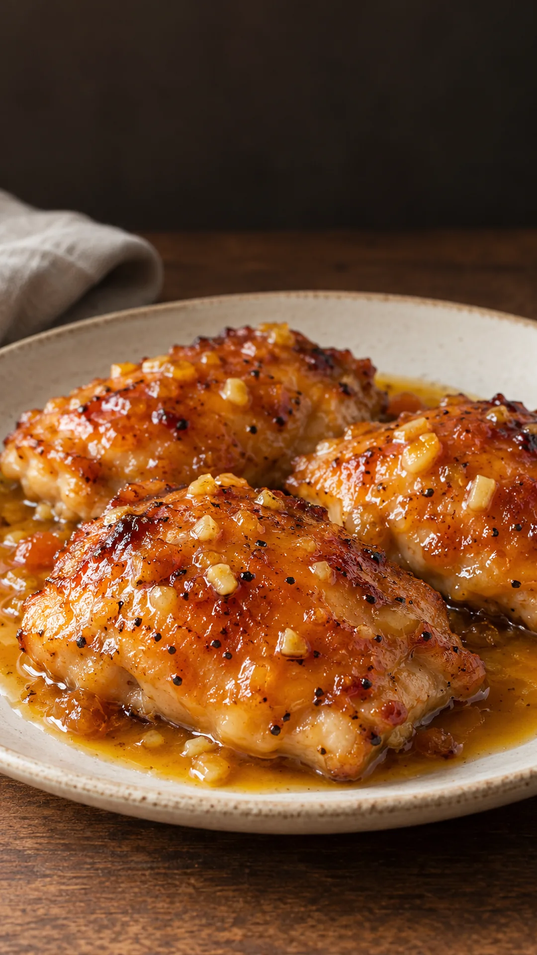 Glazed chicken thighs for apricot chicken recipe